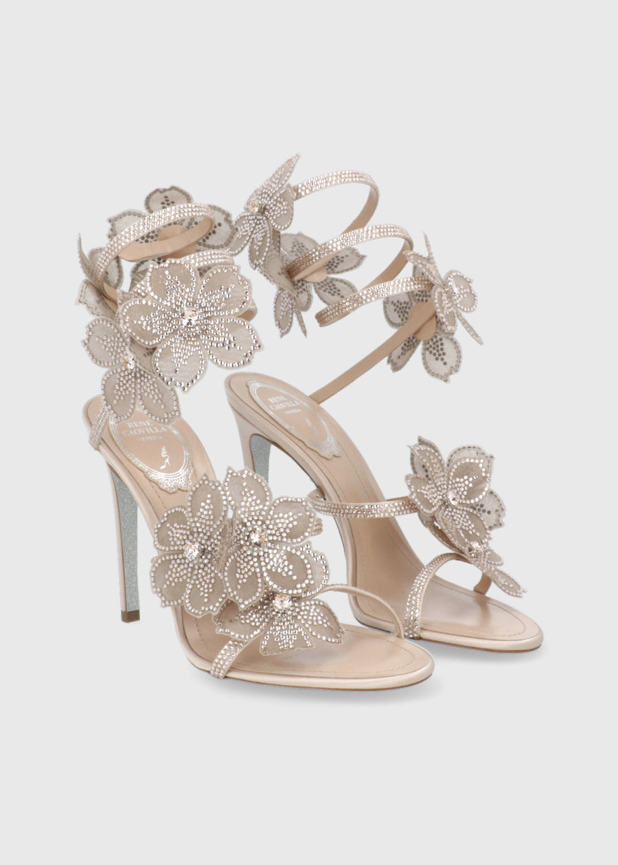 RENE CAOVILLA Sandalia Peach Flower RNC-12573