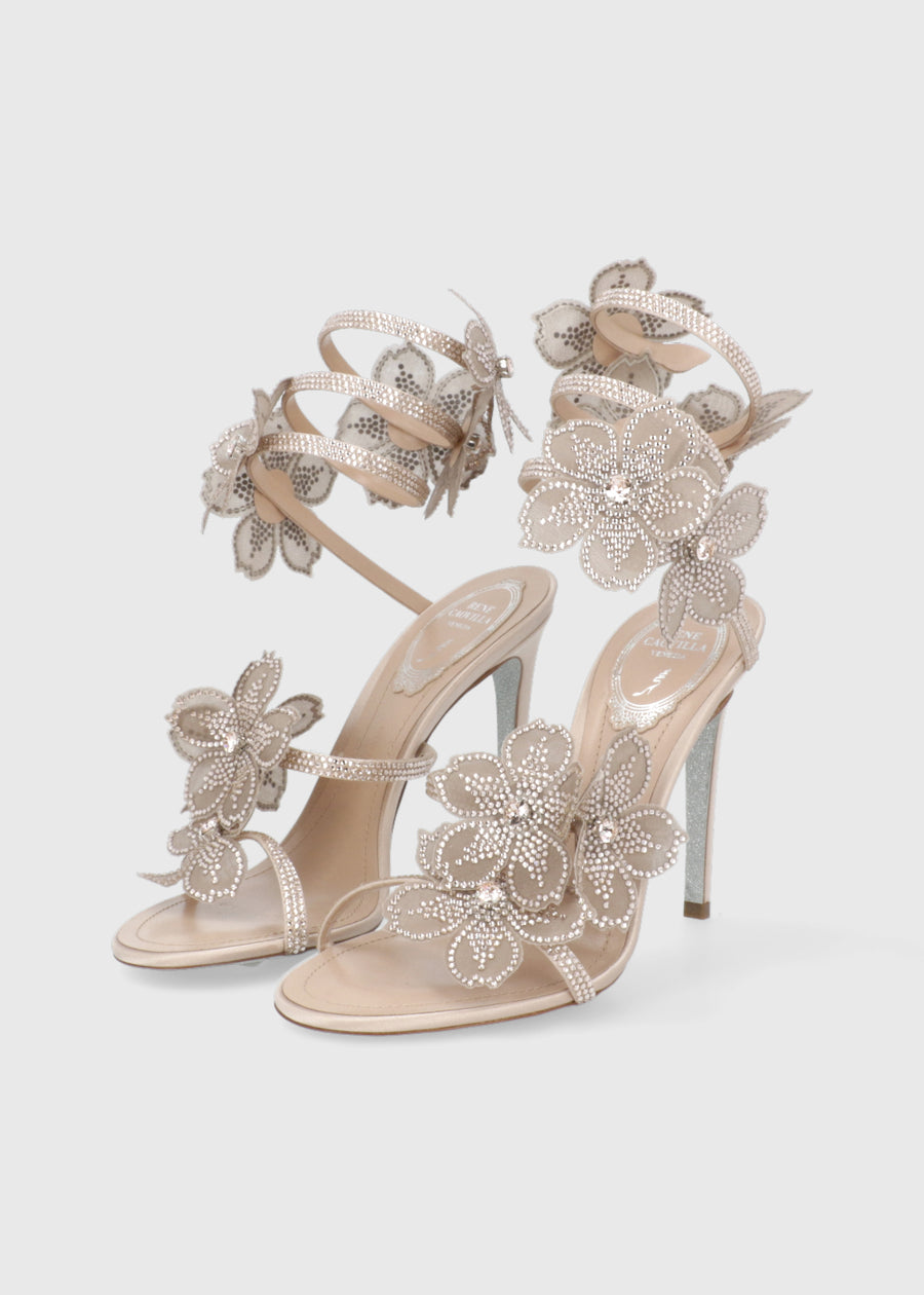 RENE CAOVILLA Sandalia Peach Flower RNC-12573