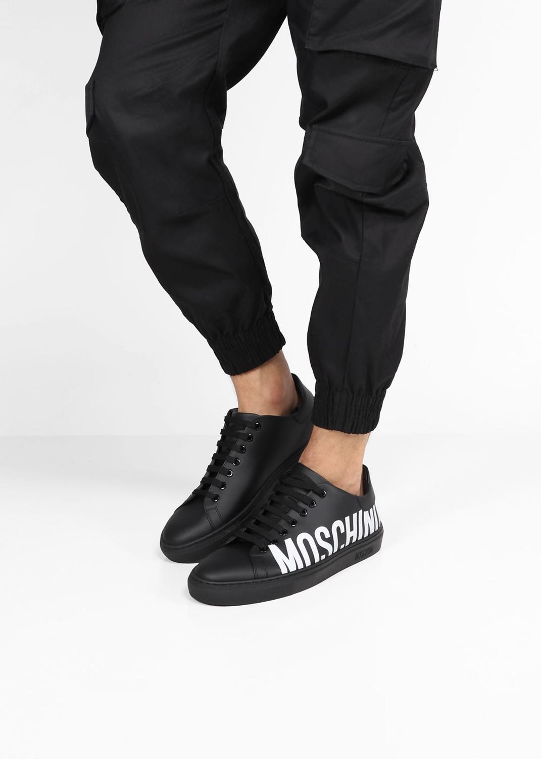 Moschino tenis bajos con logo para hombre MSC-MB15012