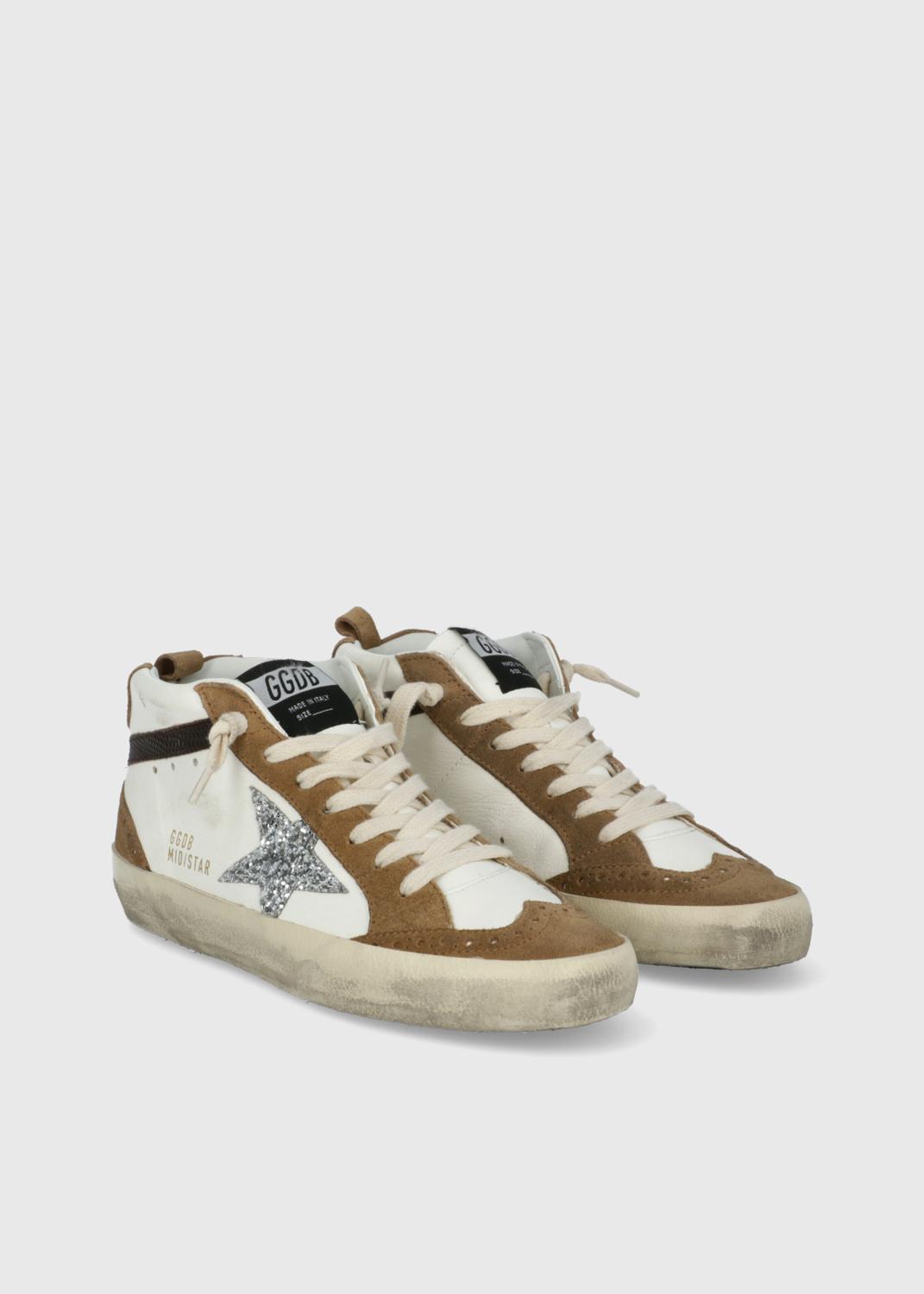 Golden Goose tenis Mid Star para mujer GLG ZDMIDSTA 27.0 Blanco